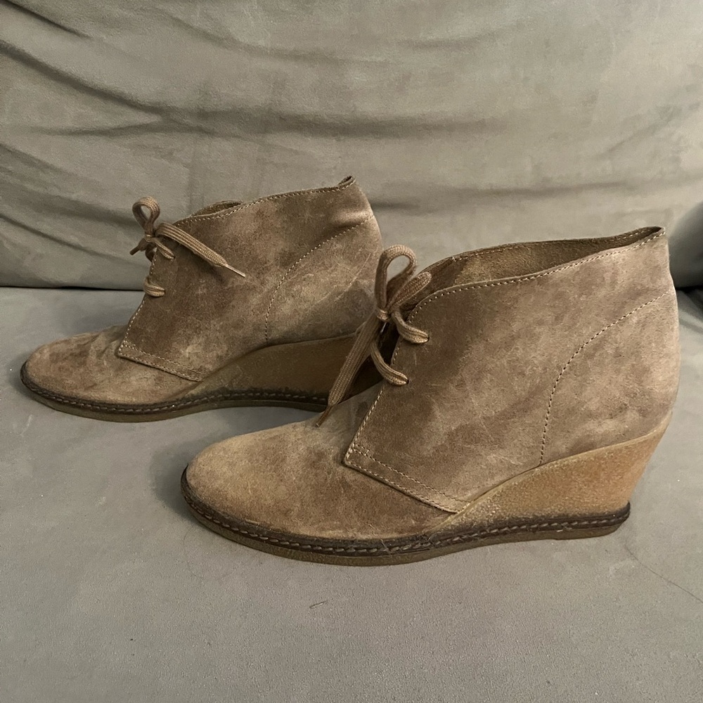 J. Crew MacAlister Wedge Heel Ankle Leather Bootie Size 8